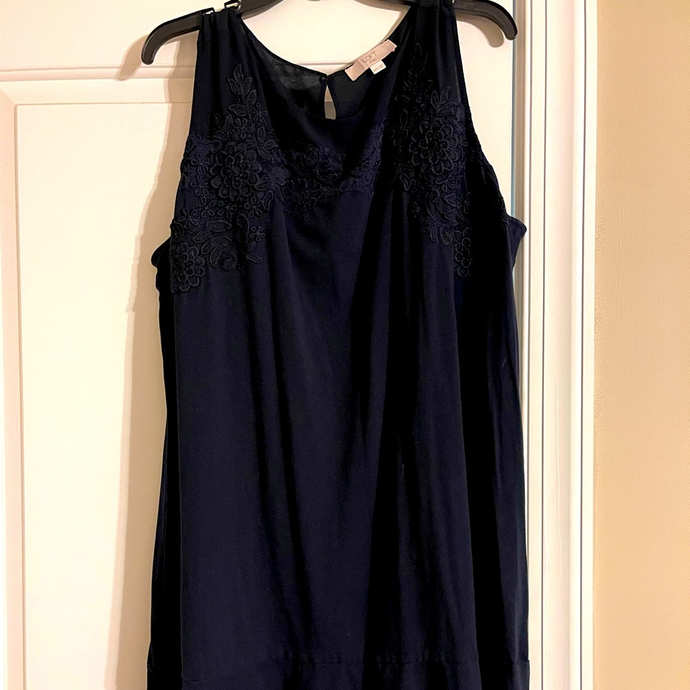 LOFT Plus Navy Lace Shift Dress sz 20